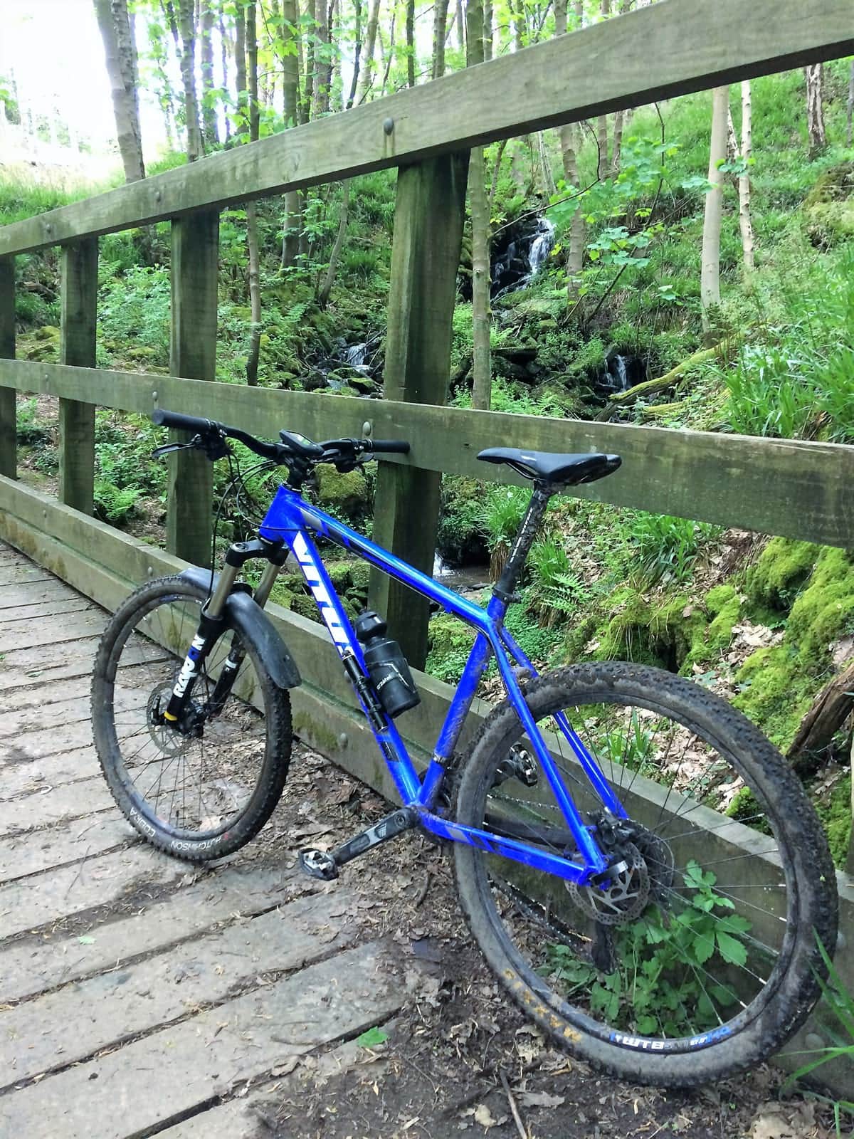 Bridge & Waterfall in Rowsley Woods | Peak District Mountain Bike Route